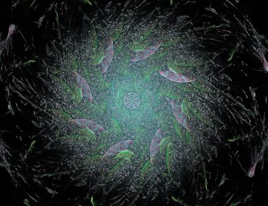 Geometrik Spiral aşağı düşüyor. Soyut renkli fraktal doku