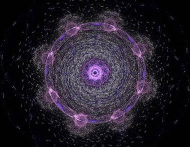 Soyut fraktal desen ve şekiller. Fraktal doku parmak izi.