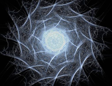 Soyut fraktal arka plan - bilgisayar tarafından oluşturulan görüntü. Dijital sanat. Daireleri merkeze doğru yakınsak. Kapakları, posterler, masaüstü duvar kağıdı için