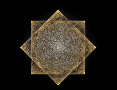 Parlak renkli fraktal boşluk dijital sanat yaratıcı grafik tasarım için