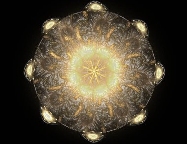 Serideki renkler, süslü boyalar. Arkaplan fraktal renk dokusundan oluşur ve hayal gücü, yaratıcılık ve tasarım projelerinde kullanılmak için uygundur