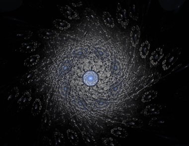 Soyut objektif parlama yer ya da zaman seyahat kavramı geçmiş