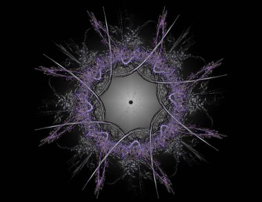 Bilim, teknoloji ve tasarım konularında fraktal radyal desen