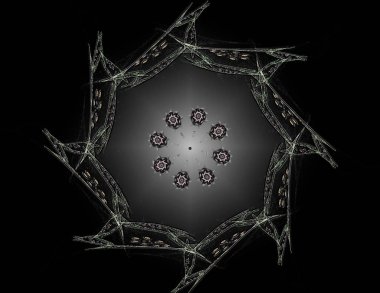 Bilgisayar fractal sanat yaratıcı tasarım, sanat ve eğlence için oluşturulan. Küre dönen arka plan.