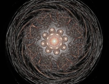 Renkli parlak nöron fraktal