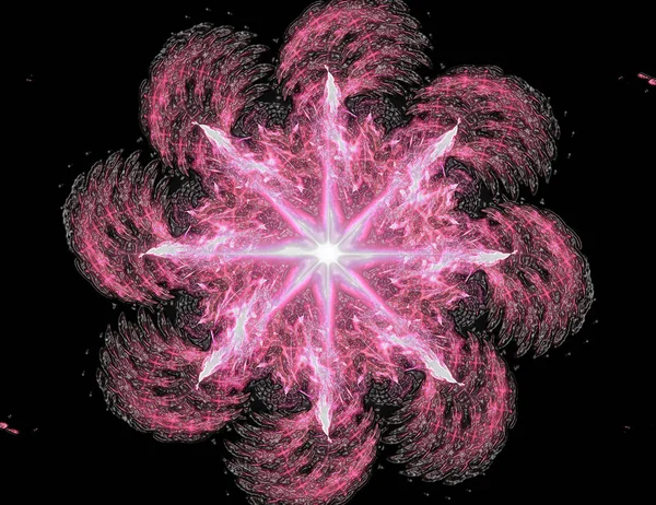 Kolorowe Świecące Fraktal Neuron — Zdjęcie stockowe