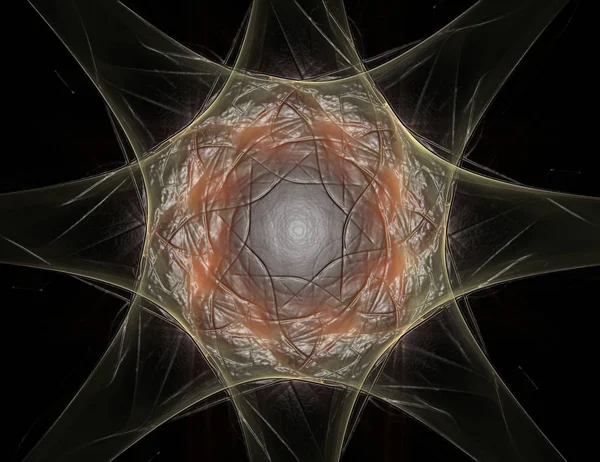 蕾丝多彩发条模式 数字分形艺术设计 神圣的符号标志几何抽象设计 设计的占星术炼金术魔法 几何的螺旋 抽象多彩分形纹理 — 图库照片