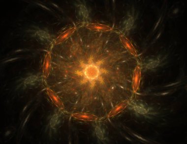 Uzay serisi geometrisini. Görsel olarak çekici zemin kavramsal Izgaralar eğrileri ve fraktal öğeleri öğesi olarak düzenleri fizik matematik teknoloji bilim ve eğitim için uygun yapılmış