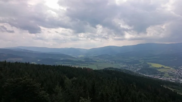 Panorama Della Campagna Europea Foto Scattata Durante Giornata Sole — Foto Stock