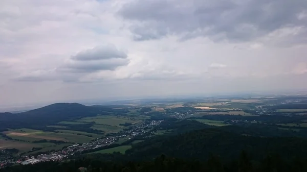 Panorama Der Europäischen Landschaft Aufgenommen Während Des Sonnigen Tages — Stockfoto