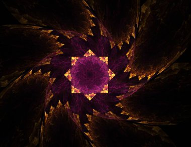 Dantelli renkli saat desen. Dijital fractal sanat tasarım. Kutsal semboller işaretler geometrisi soyut tasarım. Astroloji simya sihirli tasarımlar. Geometrik sarmal. Soyut renkli fraktal doku.