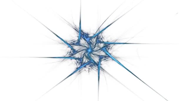 Kleurrijke Gloeiende Neuron Fractal — Stockvideo