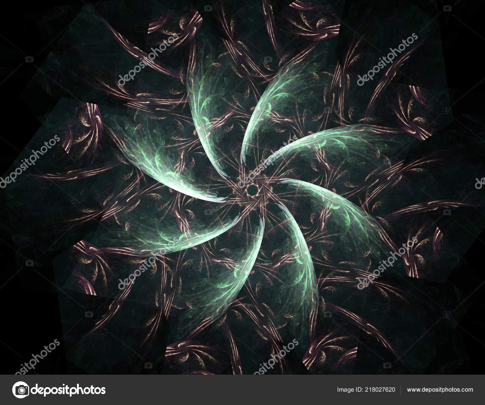 Lacy Colorful Clockwork Pattern Digital Fractal Art Design Abstract ...