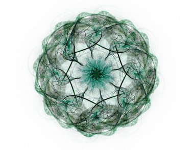 Soyut bir bilgisayar koyu arkaplanda modern fraktal tasarım üretti. Soyut fraktal renk dokusu. Dijital sanat. Soyut Form ve Renkler. Tasarımınız için soyut fraktal element deseni. Dinamik şekilli yumuşak renk üçgeni spirali