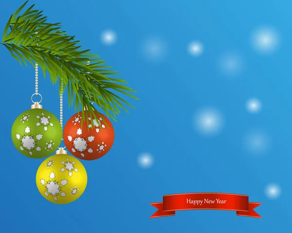 Symbole Bonne Année Fête Noël Hiver Design Plat Pour Carte — Image vectorielle
