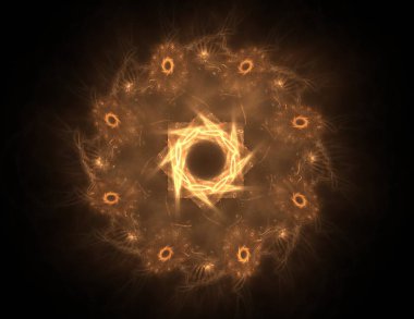 Dantelli renkli saat desen. Dijital fractal sanat tasarım. Kutsal semboller işaretler geometrisi soyut tasarım. Astroloji simya sihirli tasarımlar. Geometrik sarmal. Soyut renkli fraktal doku.