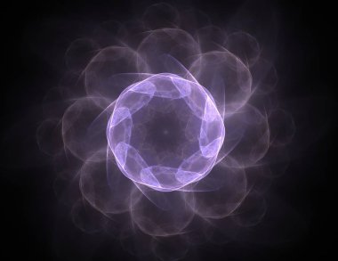 Soyut bir bilgisayar koyu arkaplanda modern fraktal tasarım üretti. Soyut fraktal renk dokusu. Dijital sanat. Soyut Form ve Renkler. Tasarımınız için soyut fraktal element deseni. Dinamik şekilli yumuşak renk üçgeni spirali