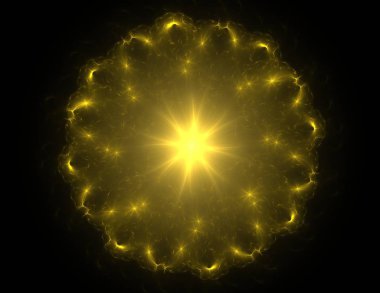 Soyut bir bilgisayar modern fraktal tasarım koyu arka plan üzerinde oluşturulan. Fraktal renk doku soyut. Dijital sanat. Soyut Form ve renk. Soyut fraktal öğe desen tasarım için.