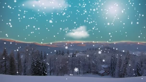 Фотография Низких Облаков Горной Долине Яркое Голубое Оранжевое Небо Вид — стоковое видео