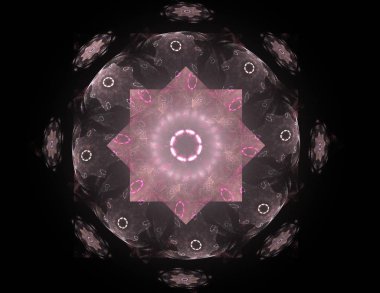 Dantelli renkli saat desen. Dijital fractal sanat tasarım. Kutsal semboller işaretler geometrisi soyut tasarım. Astroloji simya sihirli tasarımlar. Geometrik sarmal. Soyut renkli fraktal doku.