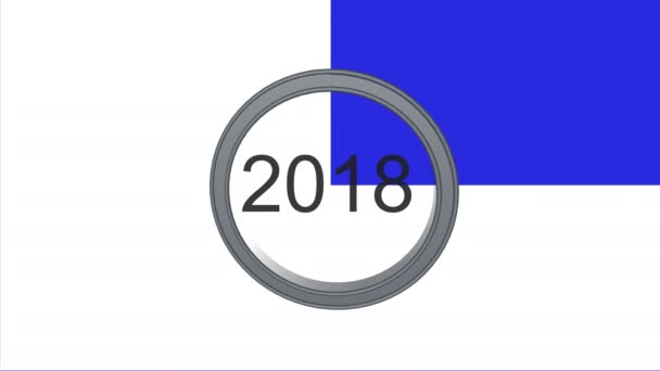 2019 Año Nuevo Animación Representación Fondo Bucle — Vídeo de stock
