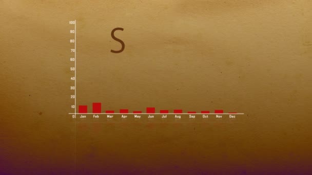 Oszlopdiagram Nyilak Tengellyel Diagram Statisztika Üzleti Koncepció Animáció Tiéd Bemutatása — Stock videók