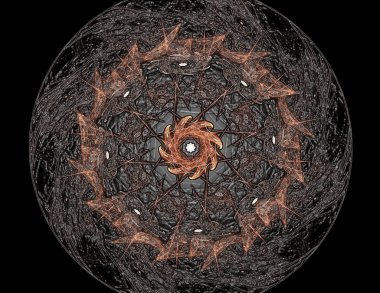 Geometrik Spiral aşağı düşüyor. Soyut renkli fraktal doku.