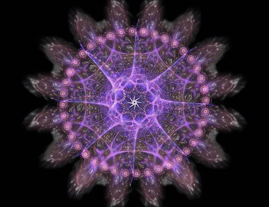 Soyut bir bilgisayar modern fraktal tasarım beyaz arka plan üzerinde oluşturulan. Fraktal renk doku soyut. Dijital sanat. Soyut Form ve renk. Soyut fraktal öğe desen tasarımınız için. Parlak deniz çiçek yıldız. Güzel soyut fraktal flo