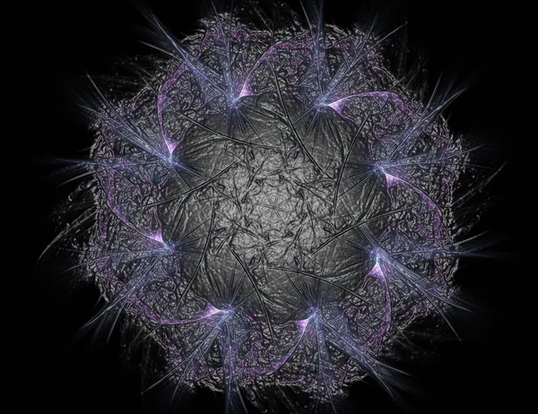 Modèle Radial Fractal Sur Sujet Science Technologie Conception — Photo