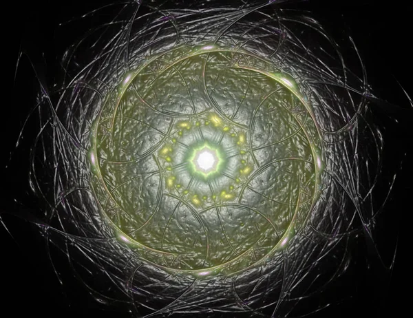 fractal radial pattern on the subject of science, technology and design