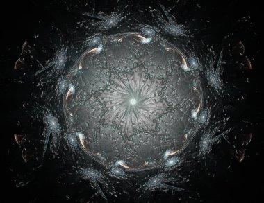 Serideki renkler, süslü boyalar. Arkaplan fraktal renk dokusundan oluşur ve hayal gücü, yaratıcılık ve tasarım projelerinde kullanılmak için uygundur