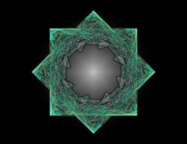 Uzay serisi geometrisini. Görsel olarak çekici zemin kavramsal Izgaralar eğrileri ve fraktal öğeleri öğesi olarak düzenleri fizik matematik teknoloji bilim ve eğitim için uygun yapılmış