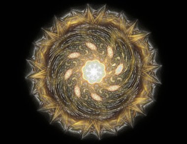 Dantelli renkli saat desen. Dijital fractal sanat tasarım. Kutsal semboller işaretler geometrisi soyut tasarım. Astroloji simya sihirli tasarımlar. Geometrik sarmal. Soyut renkli fraktal doku