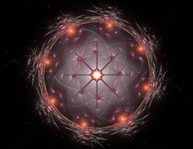 Uzay serisi geometrisini. Görsel olarak çekici zemin kavramsal Izgaralar eğrileri ve fraktal öğeleri öğesi olarak düzenleri fizik matematik teknoloji bilim ve eğitim için uygun yapılmış