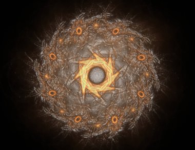 Dantelli renkli saat desen. Dijital fractal sanat tasarım. Kutsal semboller işaretler geometrisi soyut tasarım. Astroloji simya sihirli tasarımlar. Geometrik sarmal. Soyut renkli fraktal doku.