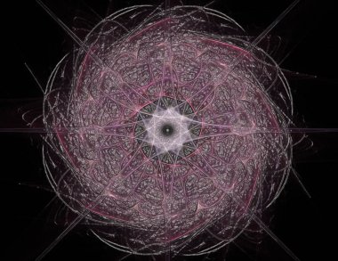 Soyut bir bilgisayar modern fraktal tasarım koyu arka plan üzerinde oluşturulan. Fraktal renk doku soyut. Dijital sanat. Soyut Form ve renk. Soyut fraktal öğe desen tasarım için.