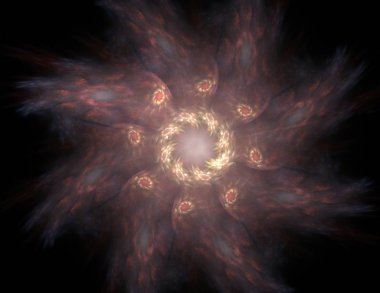 Dantelli renkli saat desen. Dijital fractal sanat tasarım. Kutsal semboller işaretler geometrisi soyut tasarım. Astroloji simya sihirli tasarımlar. Geometrik sarmal. Soyut renkli fraktal doku.