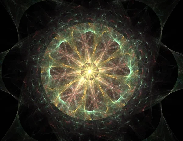 Dantelli renkli saat desen. Dijital fractal sanat tasarım. Kutsal semboller işaretler geometrisi soyut tasarım. Astroloji simya sihirli tasarımlar. Geometrik sarmal. Soyut renkli fraktal doku.