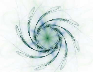 Soyut bir bilgisayar koyu arkaplanda modern fraktal tasarım üretti. Soyut fraktal renk dokusu. Dijital sanat. Soyut Form ve Renkler. Tasarımınız için soyut fraktal element deseni. Dinamik şekilli yumuşak renk üçgeni spirali