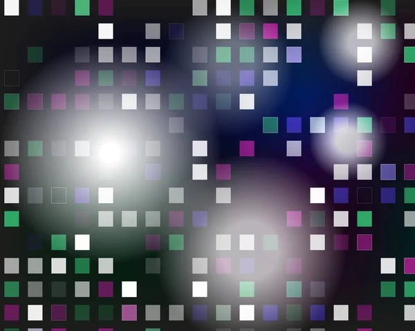 Brillante Vector Disco Fondo Mosaico Con Reflejos Luz — Vector de stock