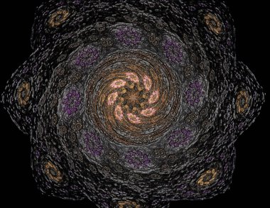 Uzay serisi geometrisini. Görsel olarak çekici zemin kavramsal Izgaralar eğrileri ve fraktal öğeleri öğesi olarak düzenleri fizik matematik teknoloji bilim ve eğitim için uygun yapılmış