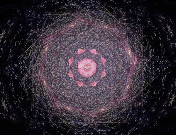 Dantelli renkli saat desen. Dijital fractal sanat tasarım. Kutsal semboller işaretler geometrisi soyut tasarım. Astroloji simya sihirli tasarımlar. Geometrik sarmal. Soyut renkli fraktal doku.