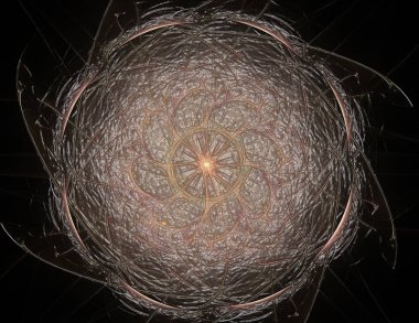 Dantelli renkli saat desen. Dijital fractal sanat tasarım. Kutsal semboller işaretler geometrisi soyut tasarım. Astroloji simya sihirli tasarımlar. Geometrik sarmal. Soyut renkli fraktal doku