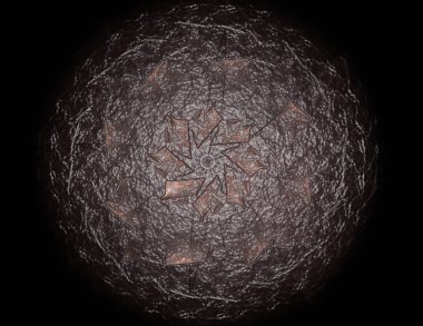 Uzay serisi geometrisini. Görsel olarak çekici zemin kavramsal Izgaralar eğrileri ve fraktal öğeleri öğesi olarak düzenleri fizik matematik teknoloji bilim ve eğitim için uygun yapılmış