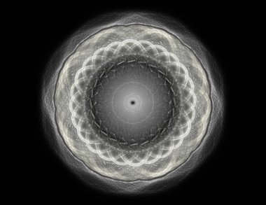 Soyut bir bilgisayar koyu BAC üzerinde modern fraktal tasarım oluşturuldu