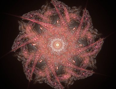 Soyut bir bilgisayar koyu BAC üzerinde modern fraktal tasarım oluşturuldu