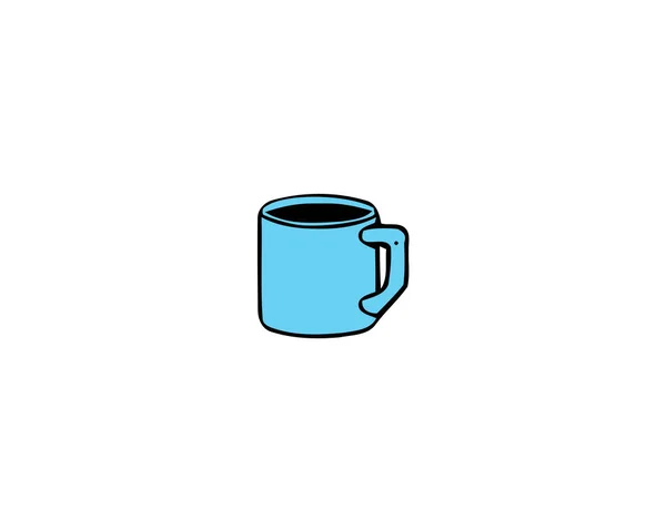 Illustration vectorielle de tasse bleue isolée sur fond blanc — Image vectorielle