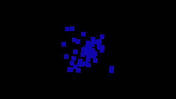Movimento Astratto Sfondo Pixel Colorati Lampeggiante Interruttore Animazione Sfondo Incandescente — Video Stock