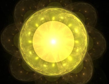 Dantelli renkli saat desen. Dijital fractal sanat tasarım. Kutsal semboller işaretler geometrisi soyut tasarım.