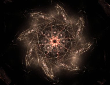 Soyut bir bilgisayar modern fraktal tasarım koyu arka plan üzerinde oluşturulan. Fraktal renk doku soyut. Dijital sanat. Soyut Form ve renk. Soyut fraktal öğe desen tasarımınız için. Yumuşak col